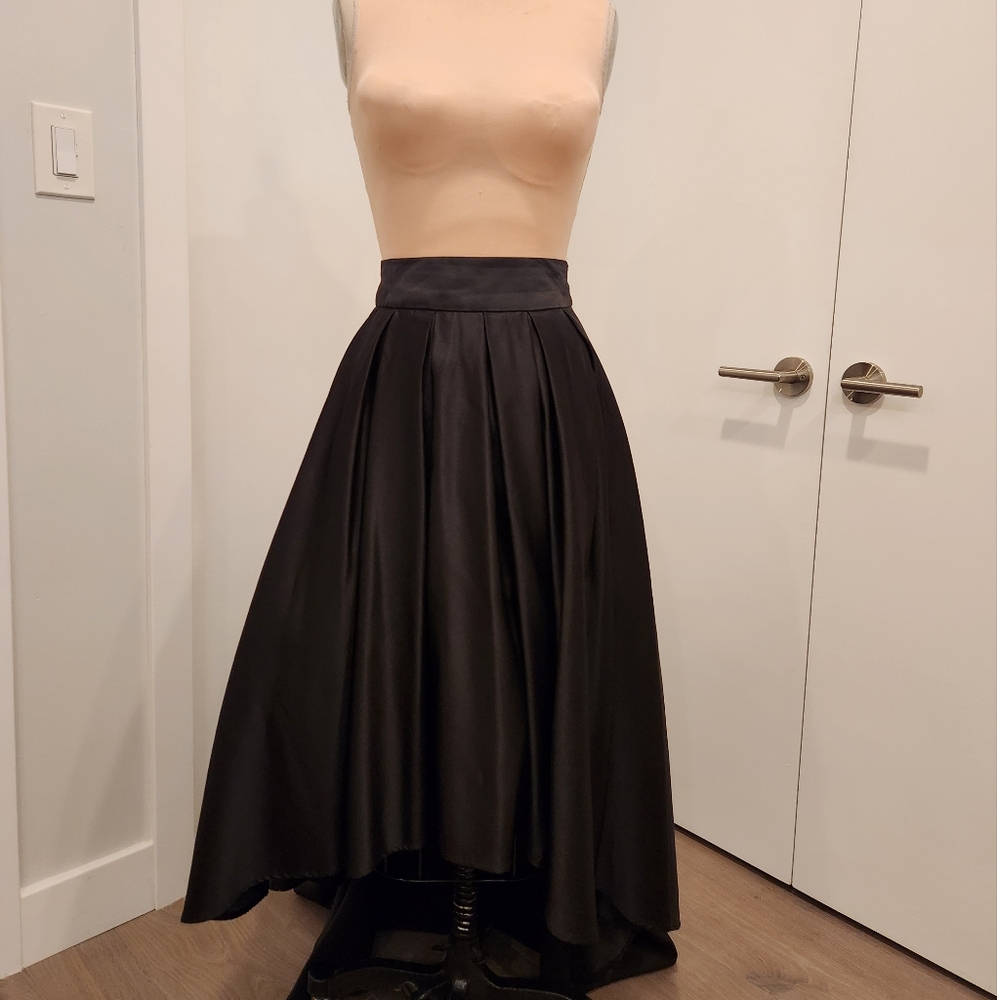 High Low Satin Effect Skirt